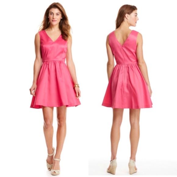 Vineyard Vines Kentucky Derby Pink Silk Dress NWT - Picture 2 of 8